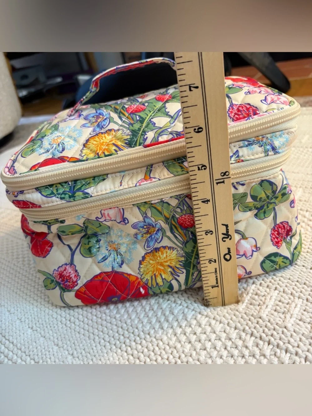 NWOT Vera Bradley Brush Up Cosmetic Case in All the Pretty Wildflowers print
